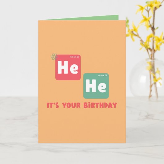HE HEバースデーカード カード (黄色い花)