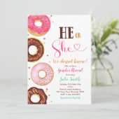 He/He/He/He/Donut Gender Reveal招待状 招待状 (スタンド正面)