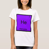 He - Hercules おもしろい Chemistry Elementシンボルティー Tシャツ (正面)