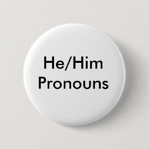 he/himの代名詞ピン 缶バッジ