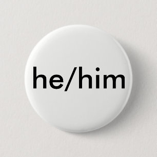 he/himの代名詞ボタン 缶バッジ