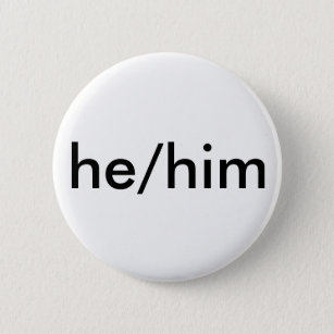 he/himの代名詞ボタン 缶バッジ