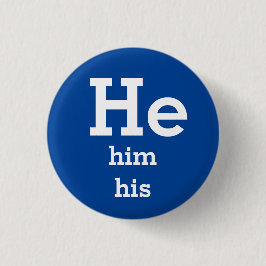 He, Him, His 代名詞ボタン 缶バッジ