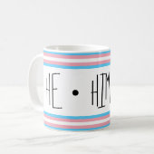 He/Him/His 代名詞 トランスジェンダー コーヒーマグ コーヒーマグカップ (正面左)