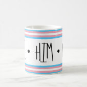 He/Him/His 代名詞 トランスジェンダー コーヒーマグ コーヒーマグカップ (中央)