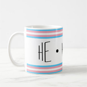 He/Him/His 代名詞 トランスジェンダー コーヒーマグ コーヒーマグカップ