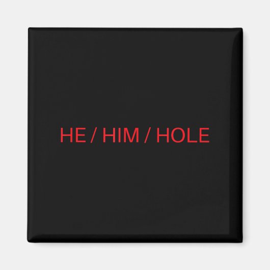 He Him Hole Shirt Funny Sarcastic Valentine's Day マグネット (正面)