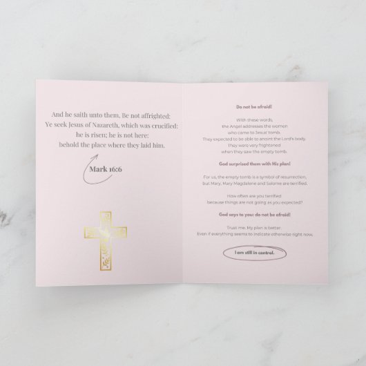 He Is Alive – Christian Easter Reflection Card シーズンカード (内部)