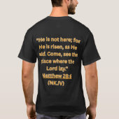 He Is Alive – Empty Tomb Christian Easter Design Tシャツ (裏面)