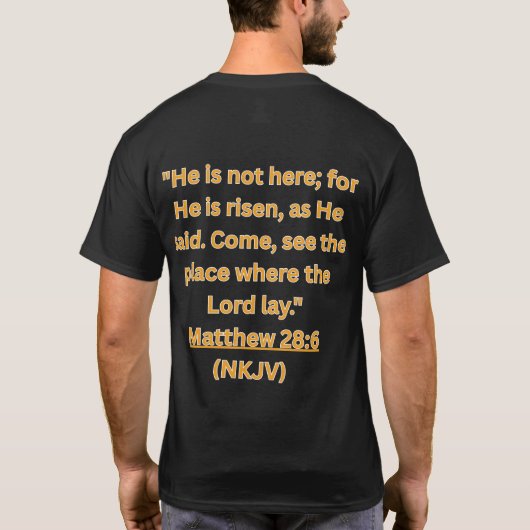 He Is Alive – Empty Tomb Christian Easter Design Tシャツ (裏面)