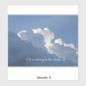 He is Coming in the Clouds Christian Quote シール (シート)