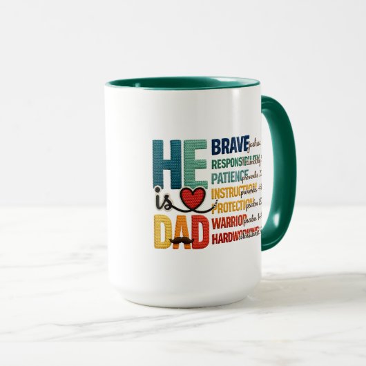 He is Dad マグカップ (正面右)