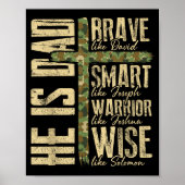 He Is Dad Camo Religious Father's Day Christian Da ポスター (正面)