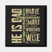 He Is Dad Camo Religious Father's Day Christian Da マグネット (正面)