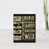 He Is G-dad Camo Religious Father's Day Christian  カード (正面)