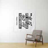 He Is My Refuge and My Fortress – Psalm 91:2 Bible タペストリー (インサイチュ(横))