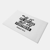 He Is My Refuge and My Fortress – Psalm 91:2 Bible ドアマット (アングル)