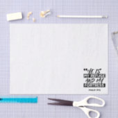 He Is My Refuge and My Fortress – Psalm 91:2 Bible 薄葉紙 (クラフト)