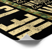 He Is P Camo Religious Father's Day Christian Dad ポスター (角)