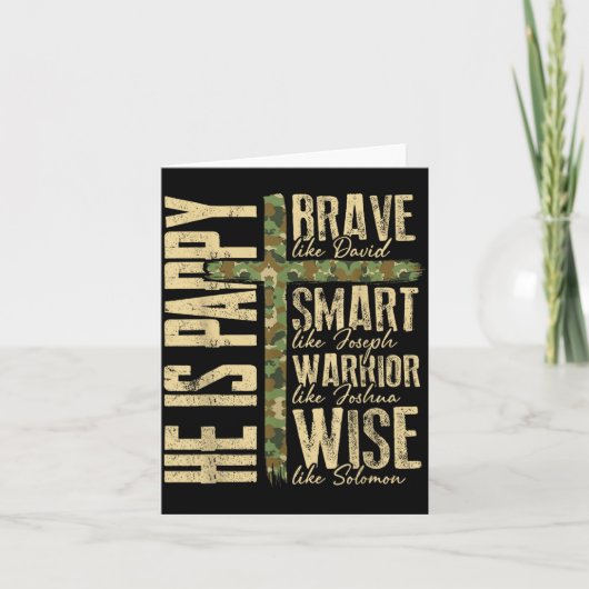 He Is Pappy Camo Religious Father's Day Christian  カード (正面)