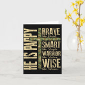 He Is Pappy Camo Religious Father's Day Christian  カード (黄色い花)