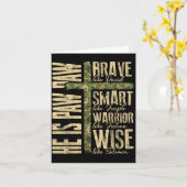 He Is Paw Paw Camo Religious Fathers Day Christian カード (黄色い花)