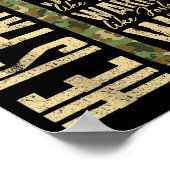 He Is Paw Paw Camo Religious Fathers Day Christian ポスター (角)