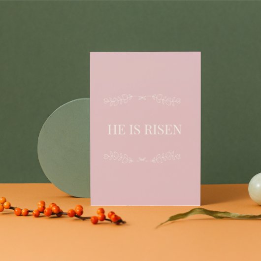 He Is Risen イースターカード – ソフトピンク シーズンカード