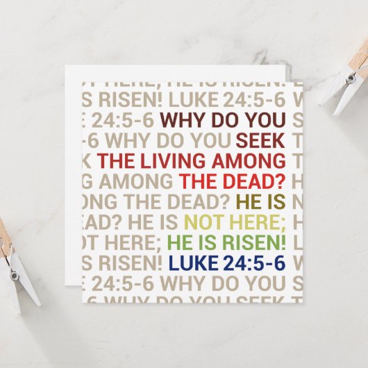 He is Risen カード (正面/裏面インサイチュ)