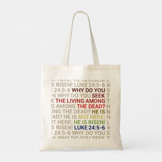 He is Risen トートバッグ (裏面)