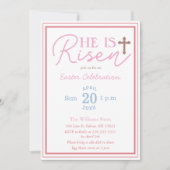 He is Risen| パステルカラーのイースター招待状 招待状 (正面)