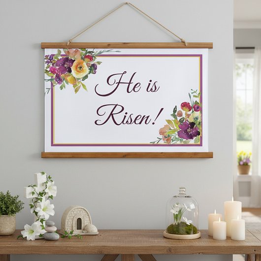 He is risen  吊り下げ型タペストリー