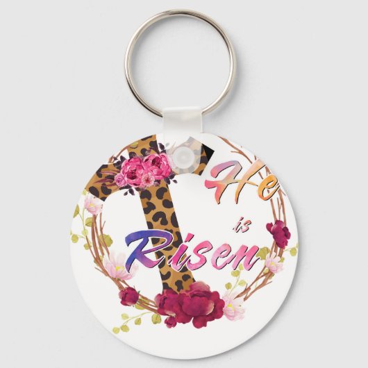 he is risen (4), retro, vintage キーホルダー (正面)