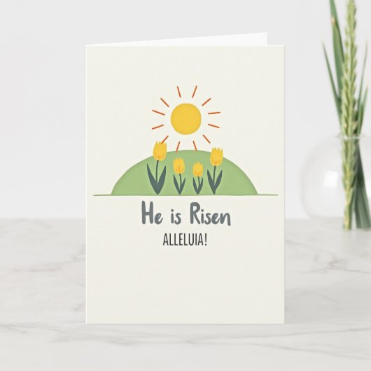 He Is Risen Alleluia Card カード (正面)