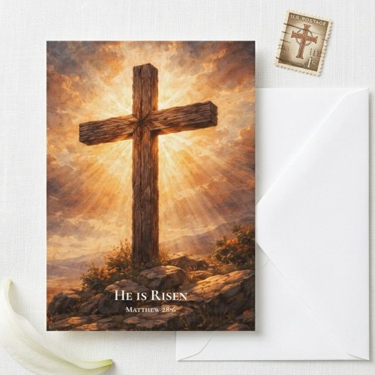  He Is Risen Christian Easter  カード