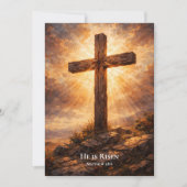  He Is Risen Christian Easter  シーズンカード (正面)