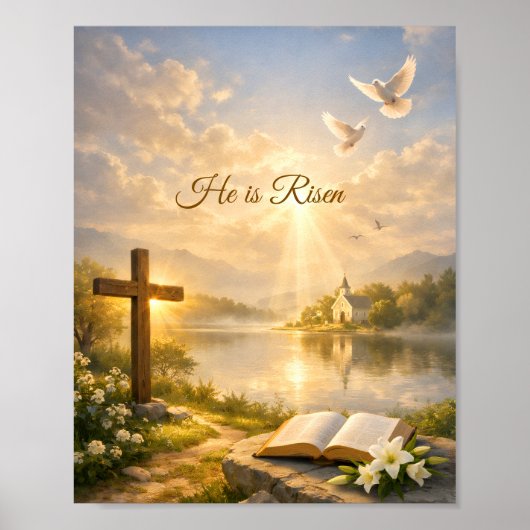 He Is Risen Christian Easter  ポスター (正面)