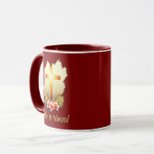 He Is Risen – Christian Easter Cross Art - caneca マグカップ (正面左)