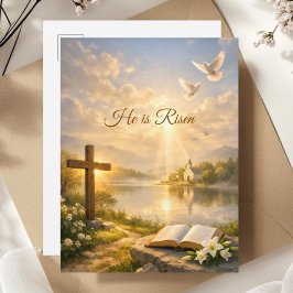 He Is Risen Christian Easter Resurrection  ポストカード