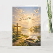 He Is Risen Christian Easter Resurrection Greeting カード (正面)
