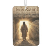 He is Risen - Christian Easter themed カーエアーフレッシュナー (裏面)