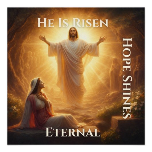 He Is Risen Christian Poster ポスター (正面)
