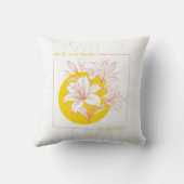 He is RISEN! - Coral + Yellow Lily クッション (裏面)