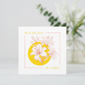 He is RISEN! - Coral + Yellow Lily 招待状 (スタンド正面)