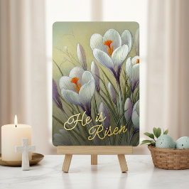 He Is Risen Crocus Floral Gold Foil Card 箔シーズンカード