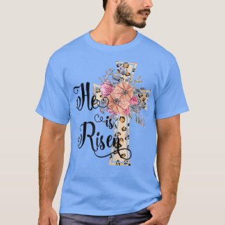 He Is Risen Cute Jesus Christian Teen Girls Mom Ea Tシャツ