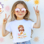 He Is Risen, Cute Jesus, Religious Easter Baby ベビーボディスーツ