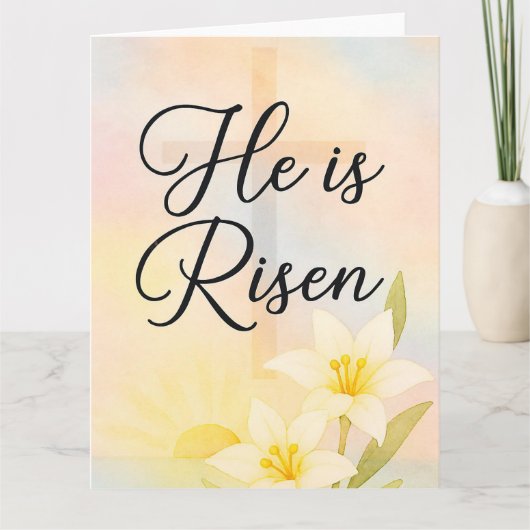 He Is Risen Easter カード (正面)