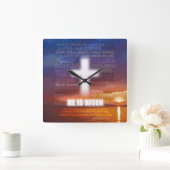 He is Risen - Easter スクエア壁時計 (ホーム)