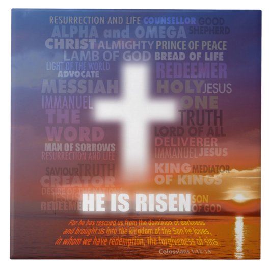 He is Risen - Easter  タイル (正面)